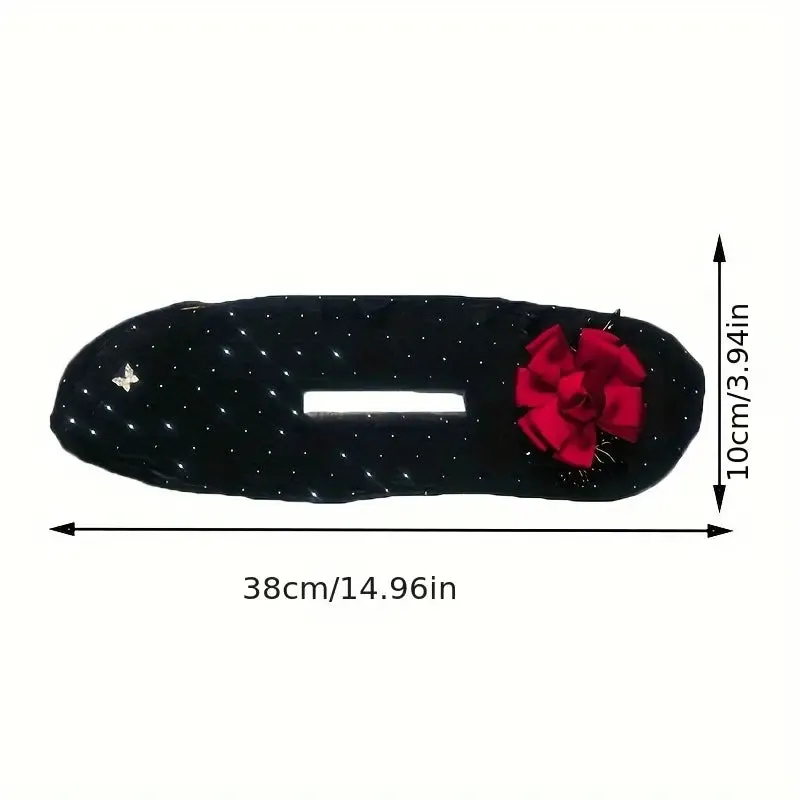 ( ব্ল্যাক কালার ) Rose Invisible Hair Coiler Lazy People Hairpin Fabric Hair Accessories Hair Clips for Women