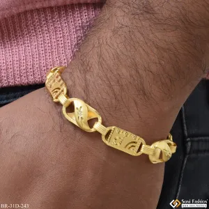 1 Gram Gold Plated Funky Design Kohli Nawabi Bracelet for Men - Style D243