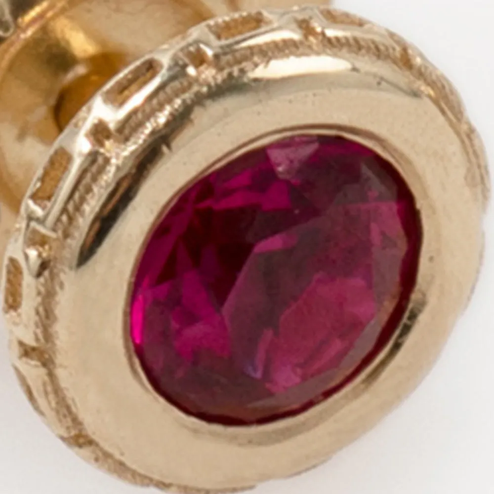 14Kt Small Gemstone Earring