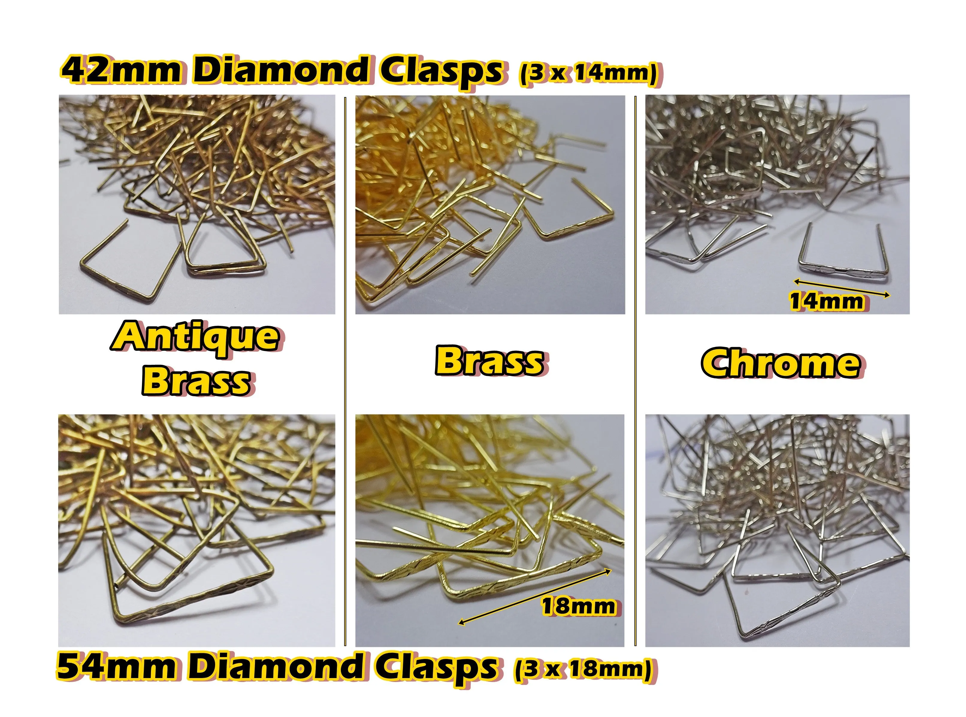 250 x 42mm 1.8 inch Brass Gold Chandelier Clasps Links for Glass Droplets Crystals Beads Drops