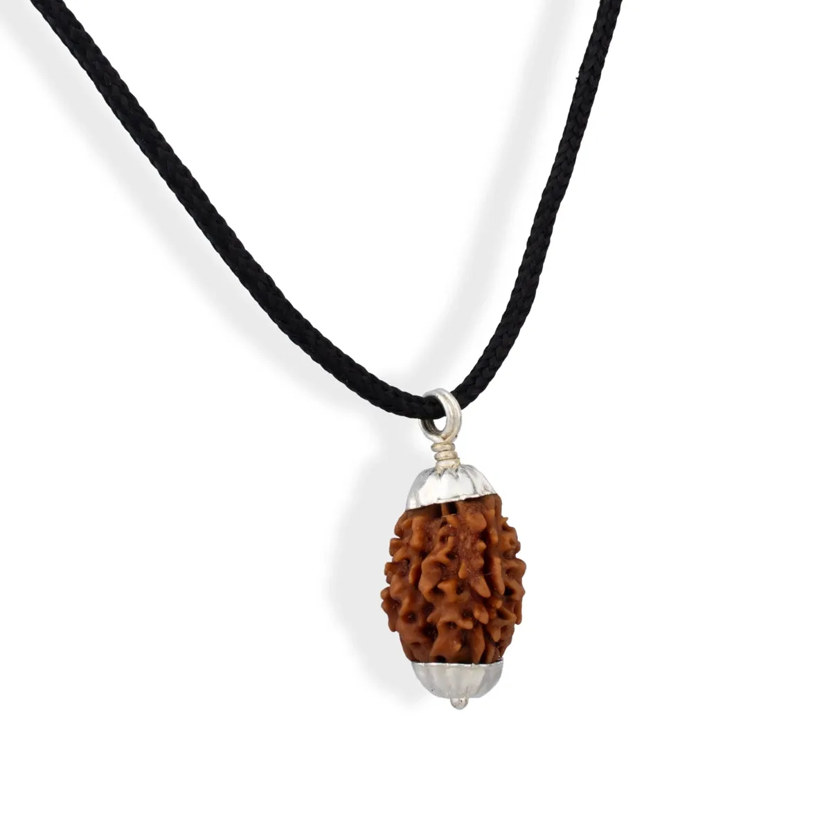 3 Face Rudraksha Beads Pendant | Himalayan Rudraksha Beads/ White Cup Rudraksha Locket for Men & Women