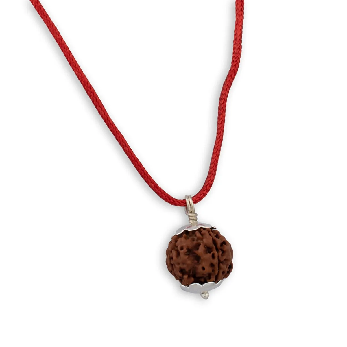 4 Face Rudraksha Bead Pendant | Nepali Rudraksha Bead/ White Cup Rudraksha Locket for Men & Women