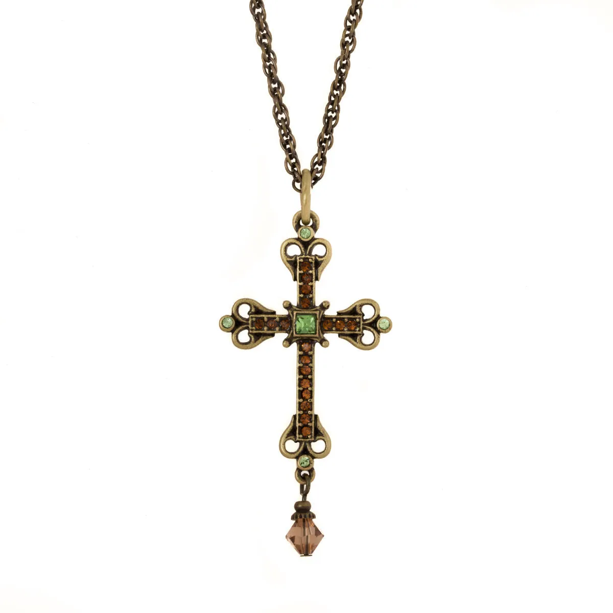Agape - St. Sandukht Cross Necklace - Peridot