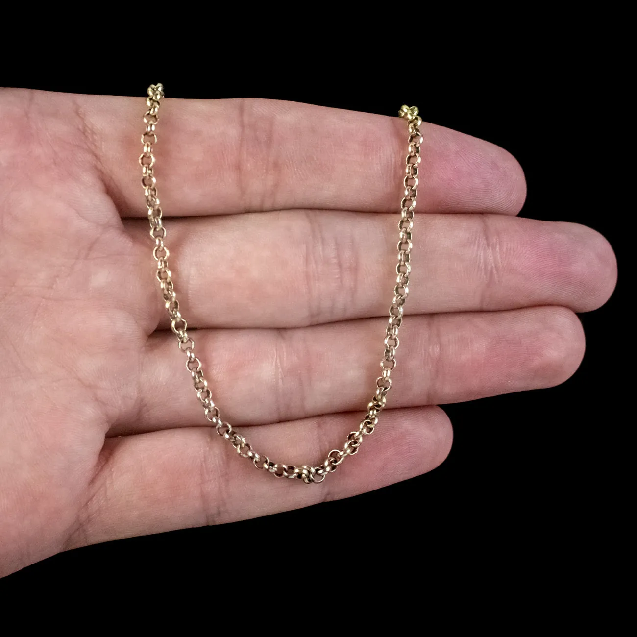 Antique Edwardian 18ct Gold Chain Necklace Circa 1910