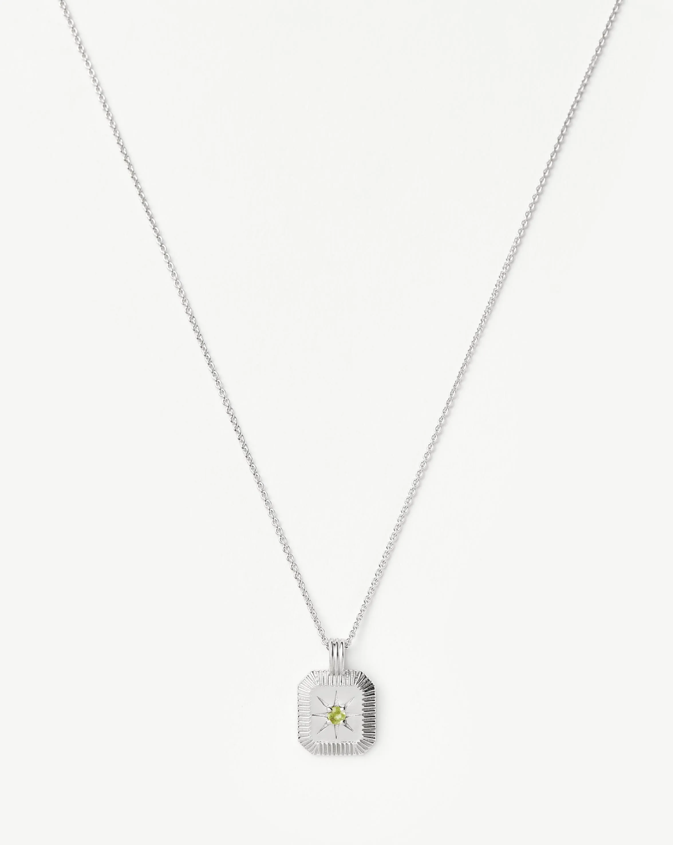 August Birthstone Pendant Necklace | Peridot/August