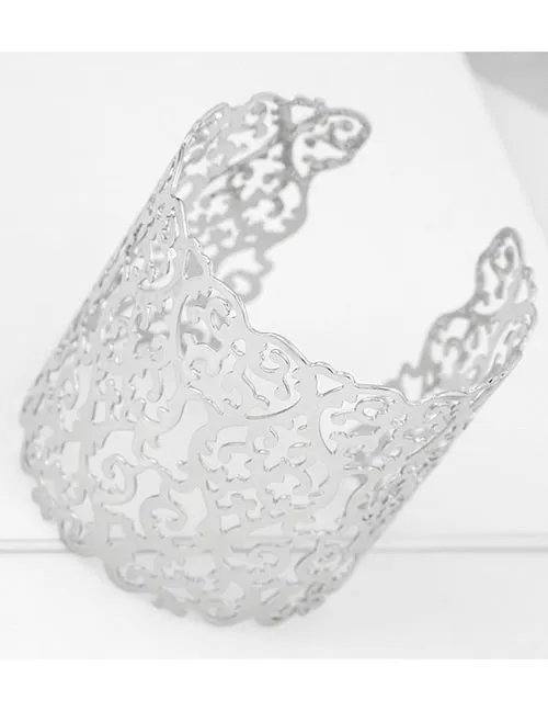 B157 Silver Filigree Design Bracelet