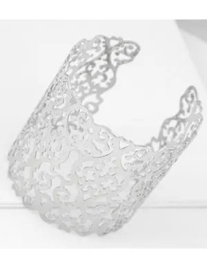 B157 Silver Filigree Design Bracelet
