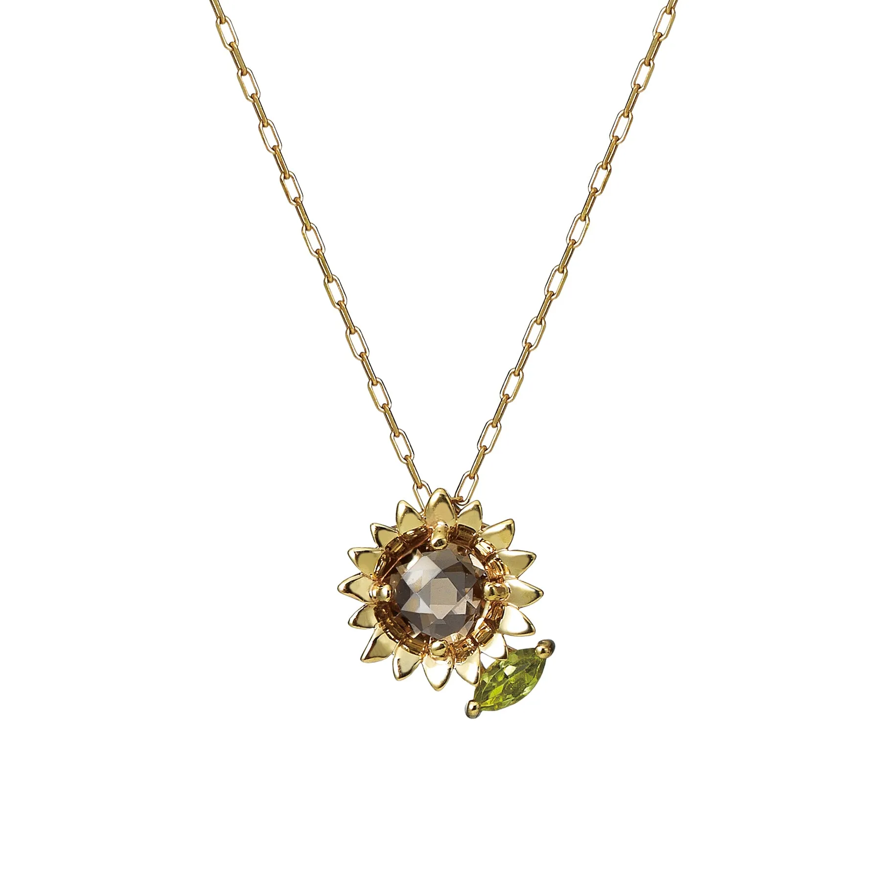 [Birth Flower Jewelry] August - Sunflower Necklace (10K Yellow Gold)