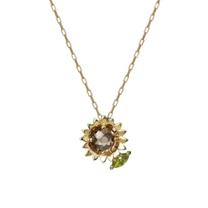 [Birth Flower Jewelry] August - Sunflower Necklace (10K Yellow Gold)