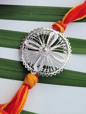 Blooming Aastha - Silver Rakhi