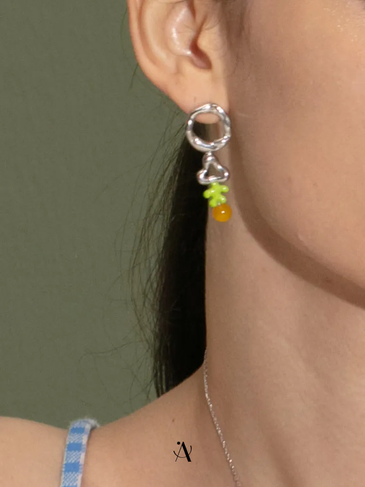 Blue Coral Earrings