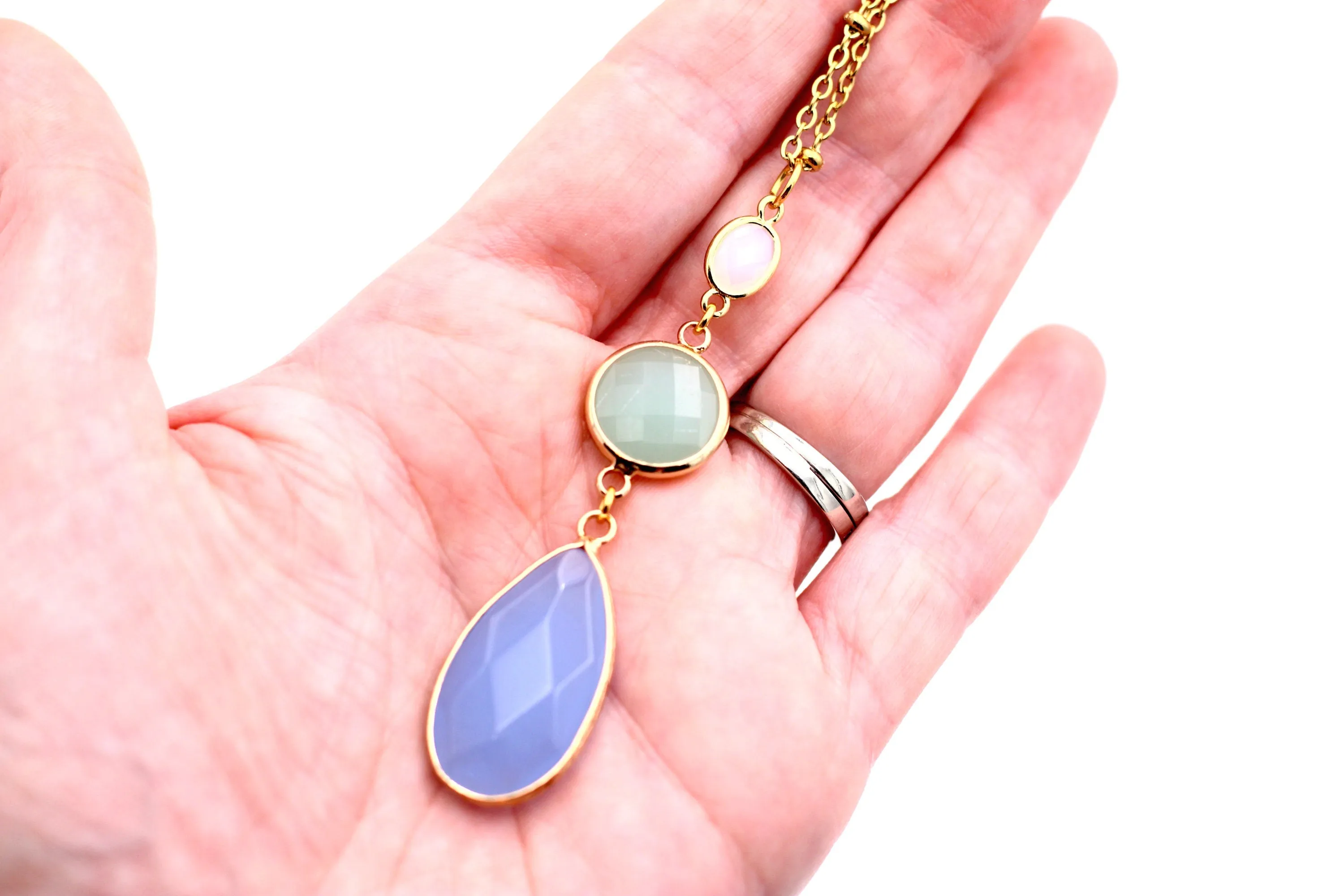 Blue Teardrop Necklace