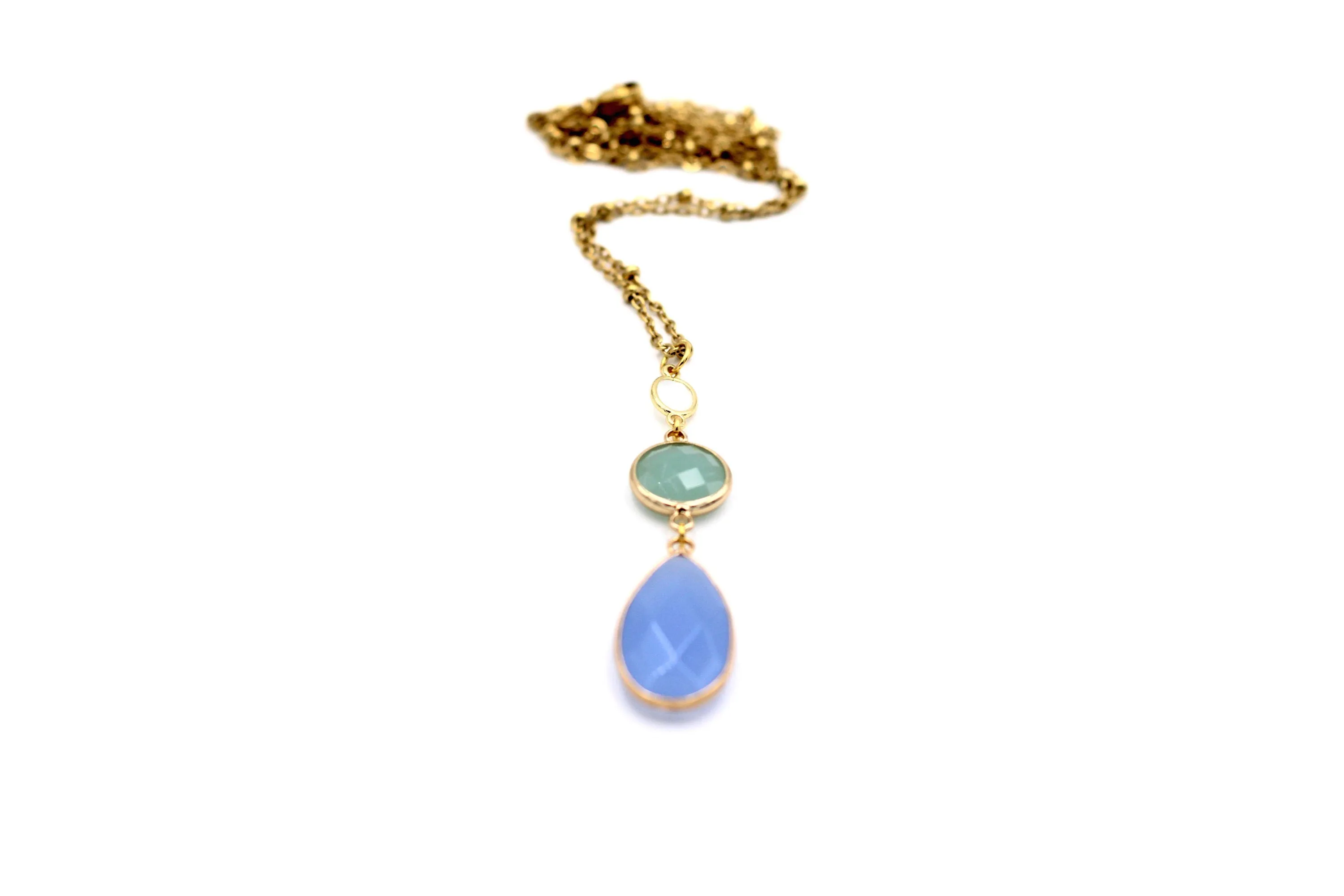 Blue Teardrop Necklace