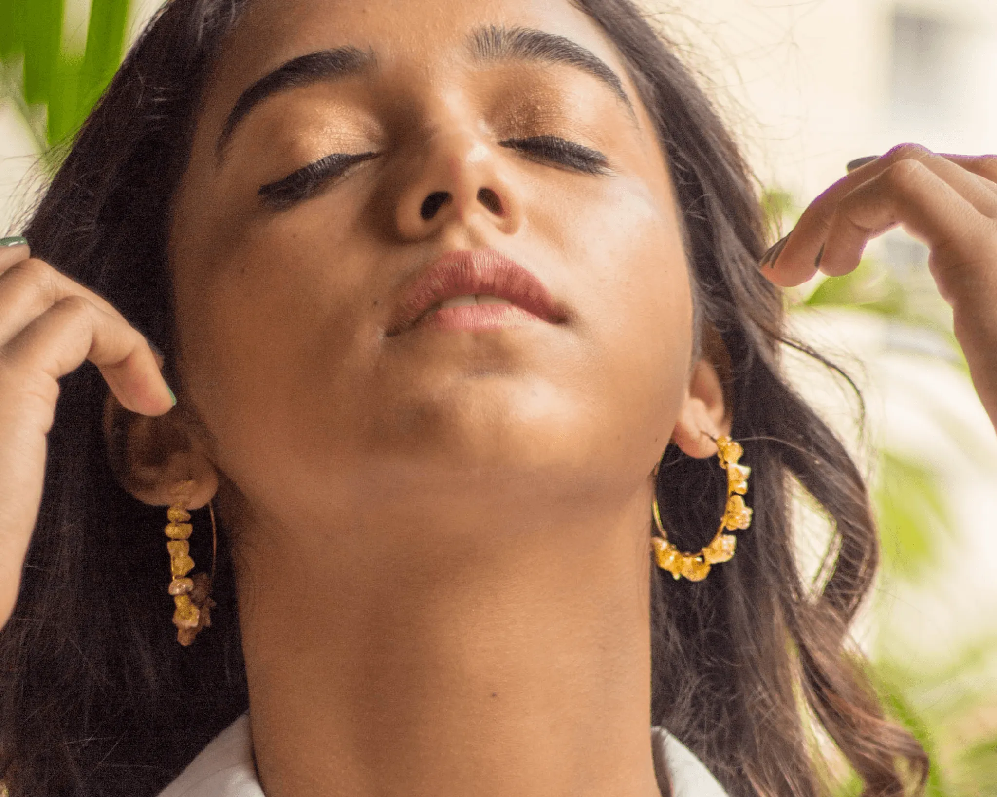 Citrine Hoop Earrings