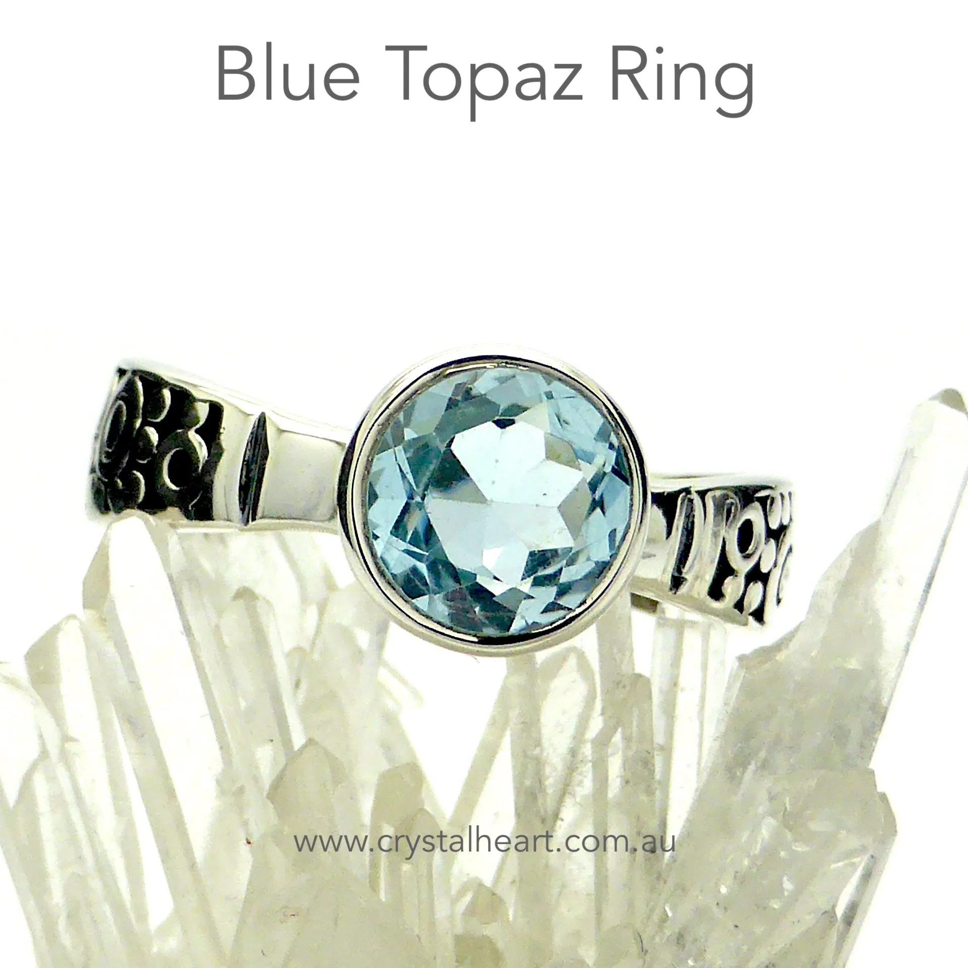 Citrine Ring, Round Faceted Gem, 925 Silver gd2