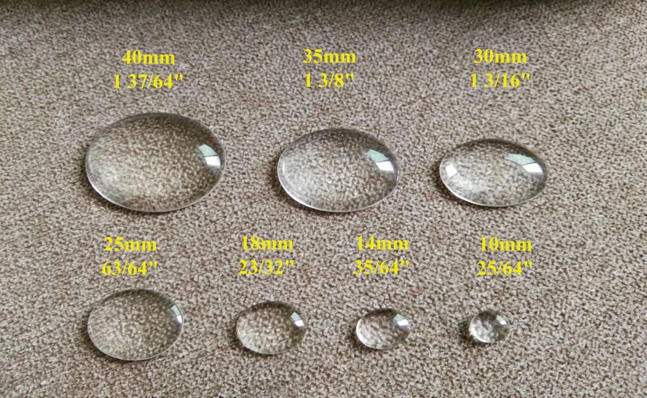 Clear Glass Cabochon Oval Heart Drop Flatback Dome Cap Seal Tile Cameo Vase Filler 10 25 30 40 50 mm 3/8 3/4 1 2 inch Wholesale Bulk Lot