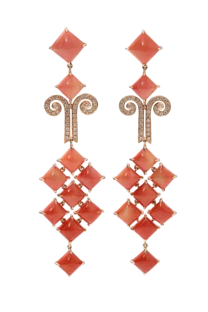 Coral Chandelier Earrings