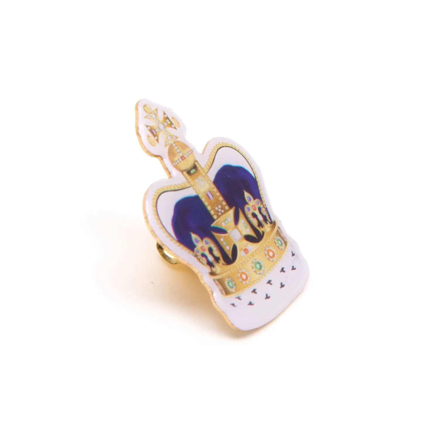 Coronation Crown Pin Badge