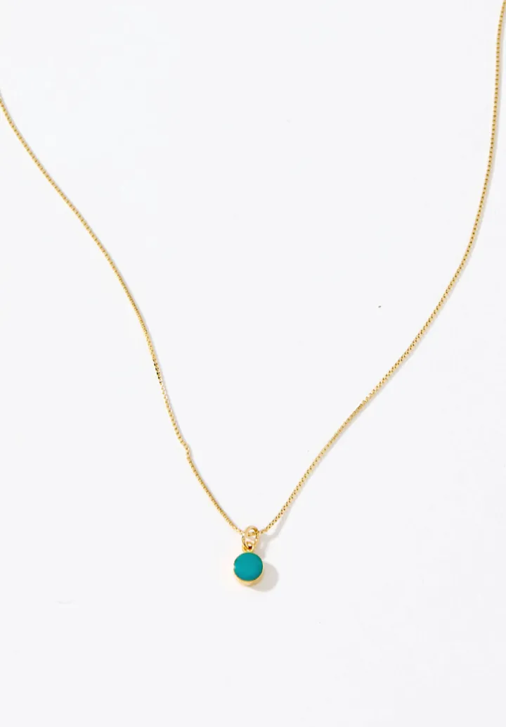Cyan Charm Necklace