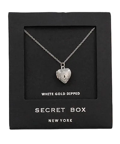 Designed Heart Locket Necklace