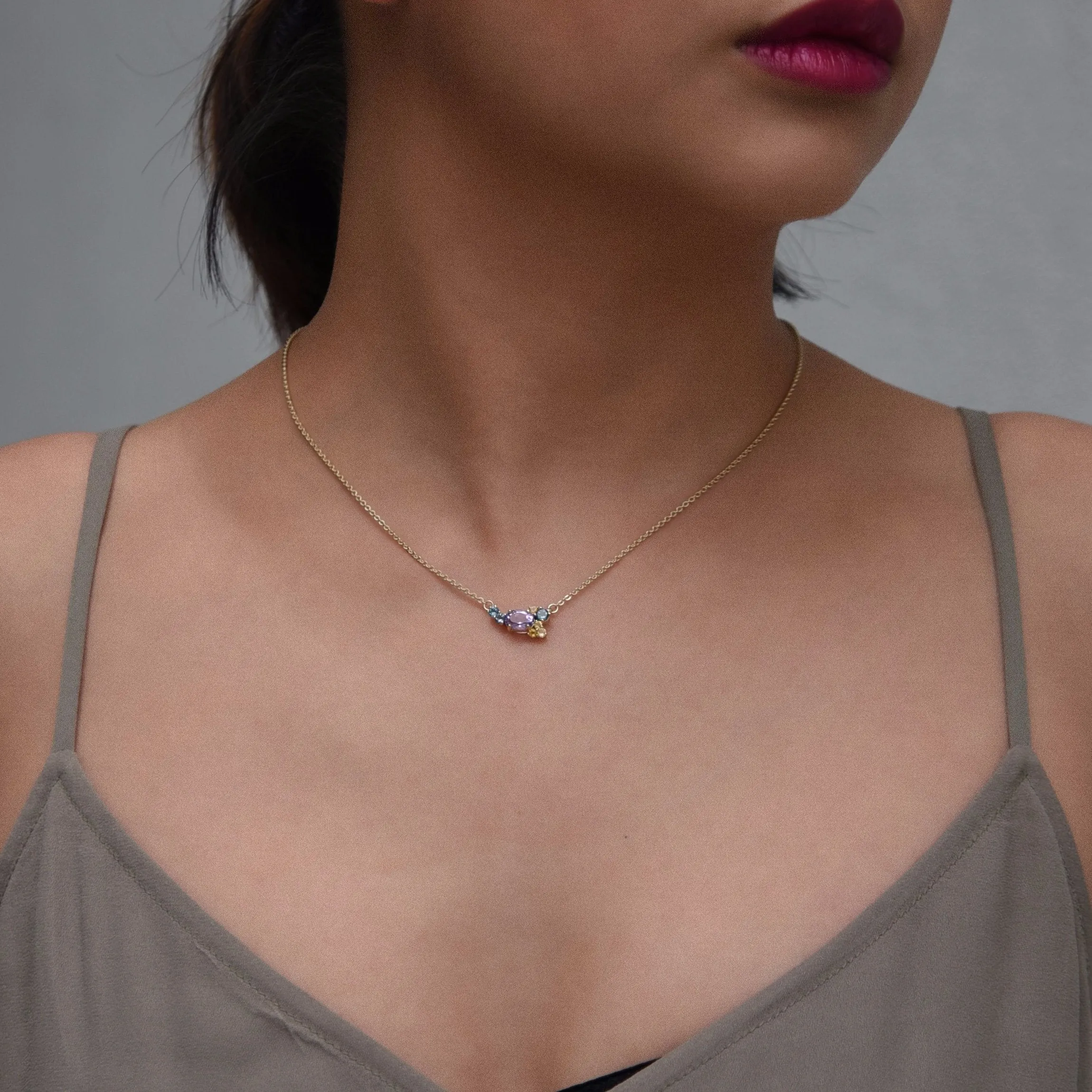 Dione Cluster Necklace