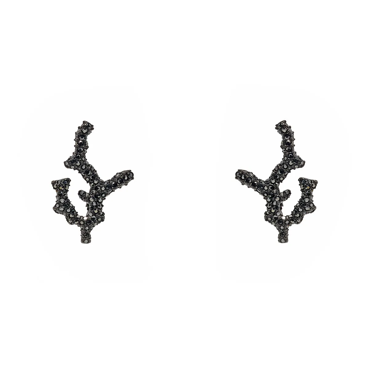 Earrings Dark Coral Branches