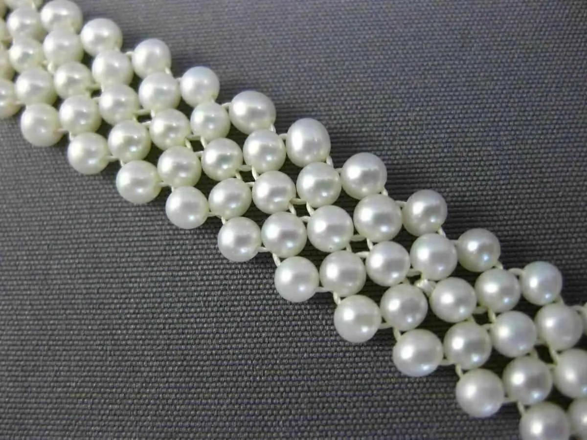 ESTATE WIDE & LONG AAA SOUTH SEA PEARL 14K YELLOW GOLD MULTI ROW BRACELET #26195