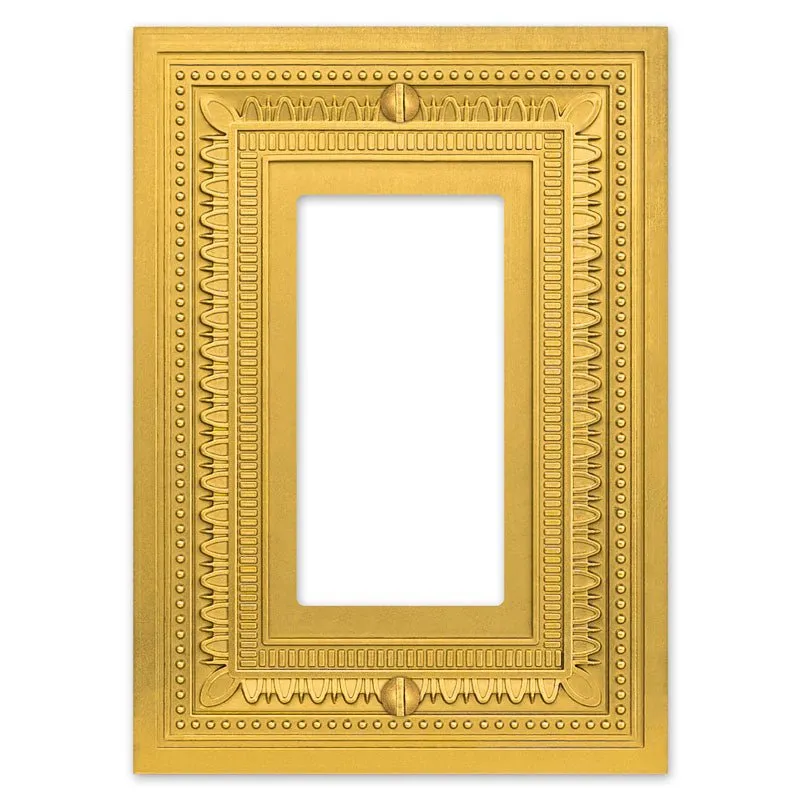 Filigree Border Satin Gold Cast - 1 Rocker Wallplate