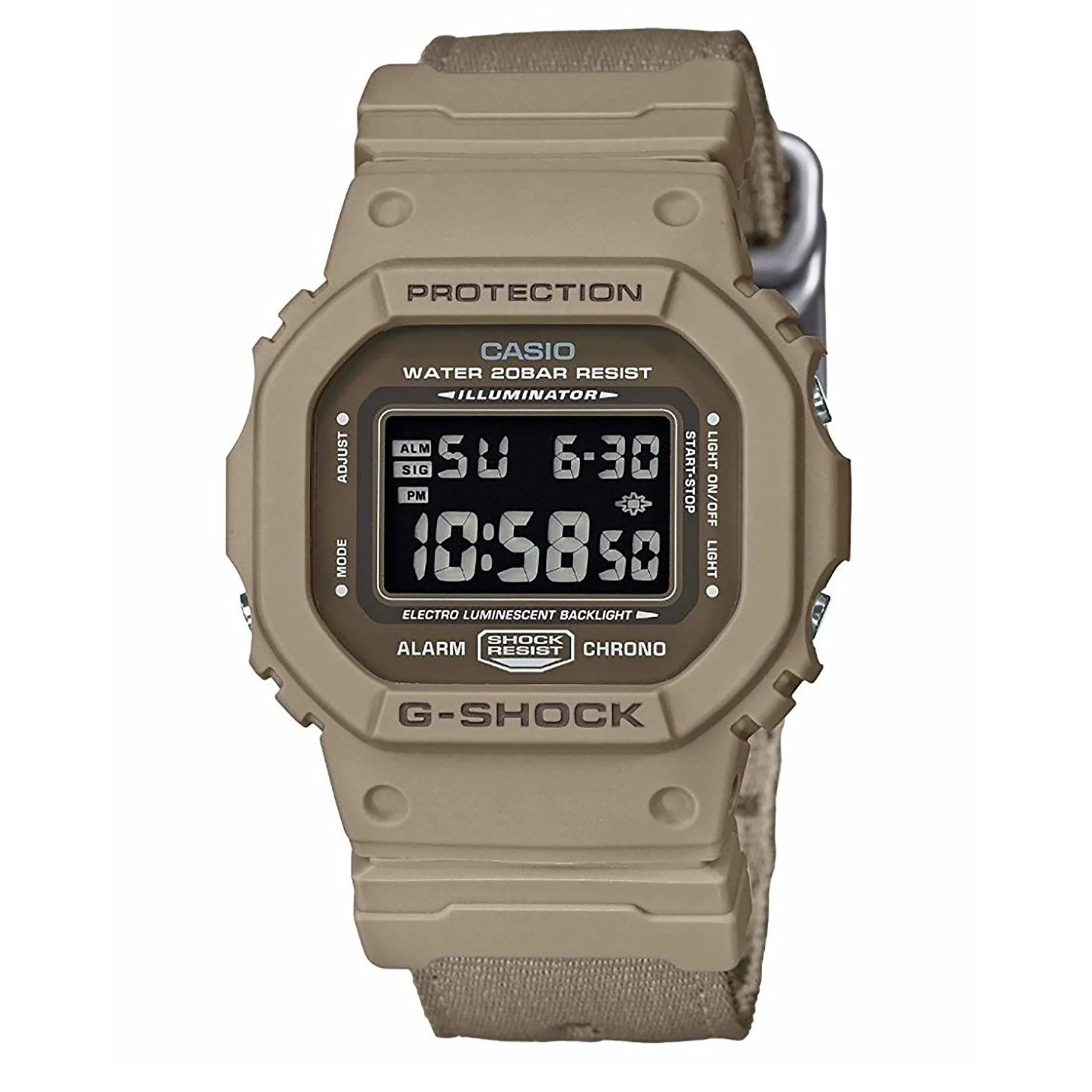 G-Shock Reversible Cloth Band Watch DW-5600LU-8