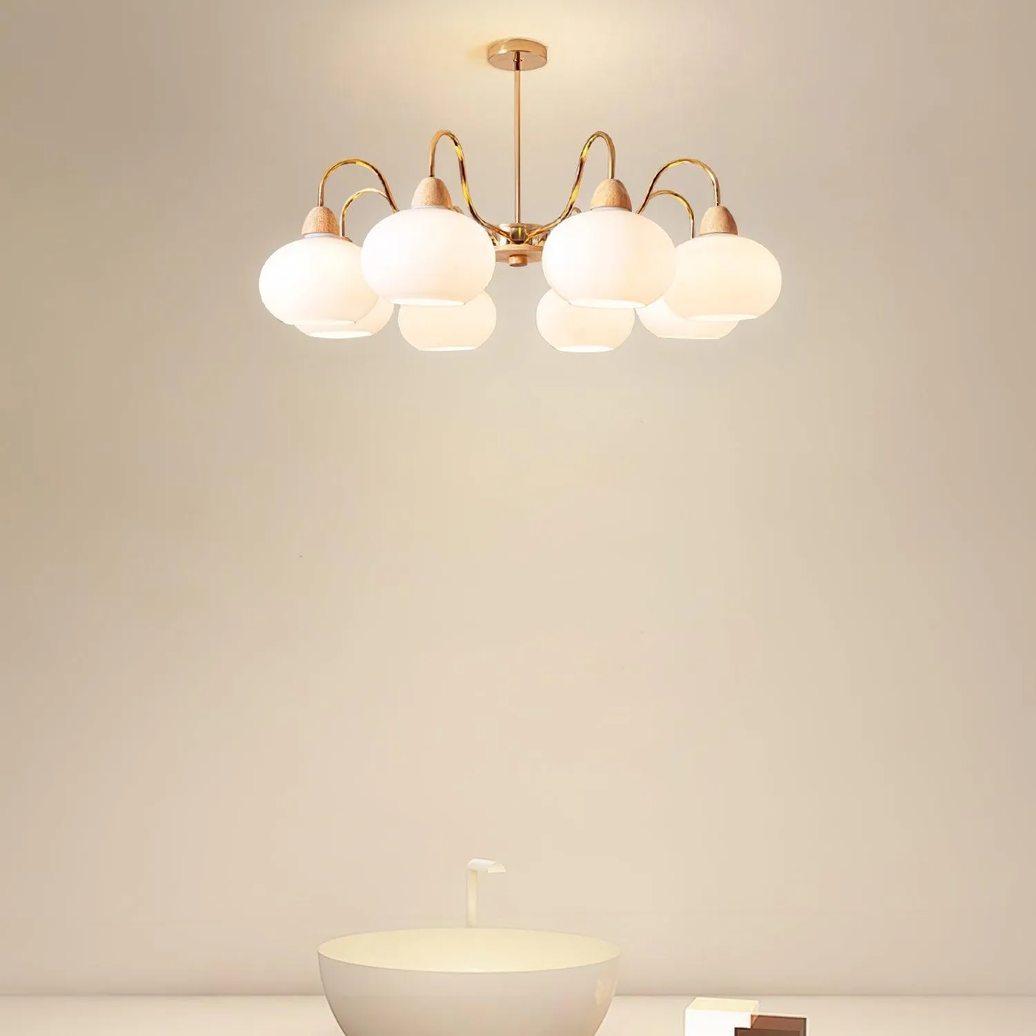 Glass Persimmon Chandelier
