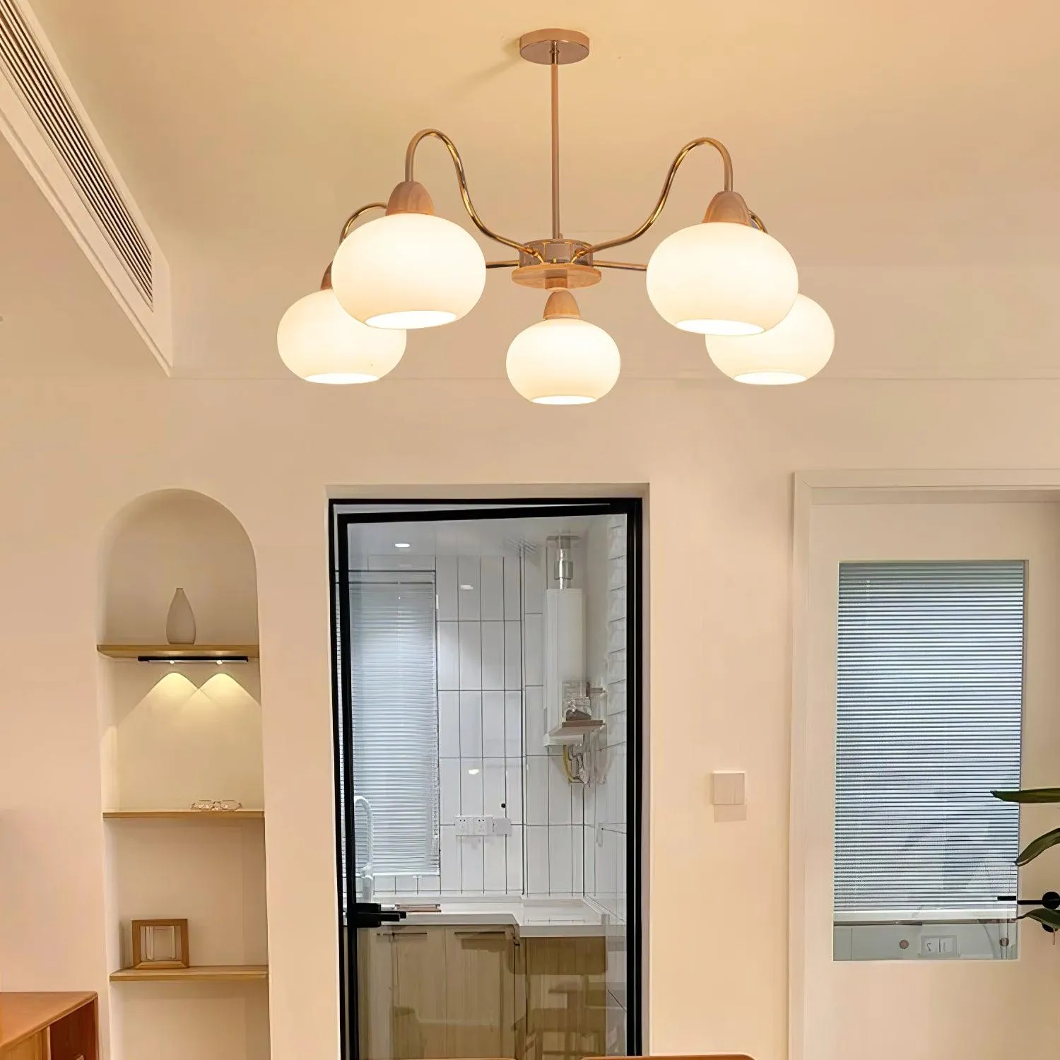 Glass Persimmon Chandelier