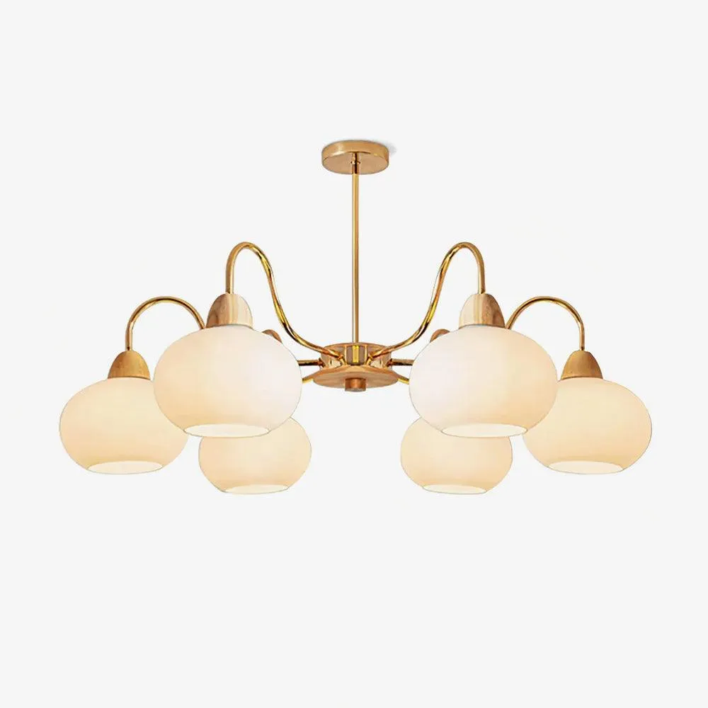 Glass Persimmon Chandelier