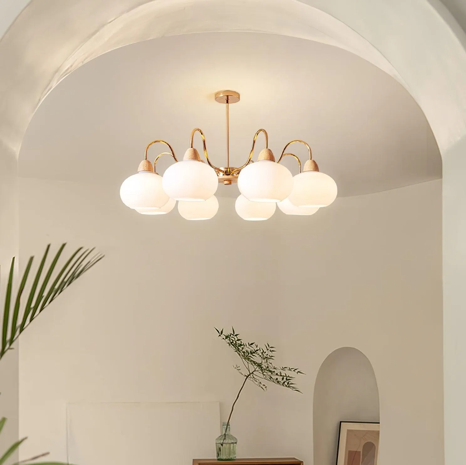 Glass Persimmon Chandelier