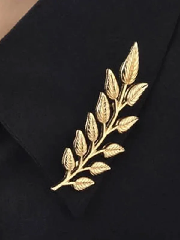 Gold Leaf Brooch