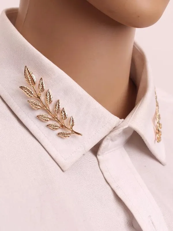 Gold Leaf Brooch