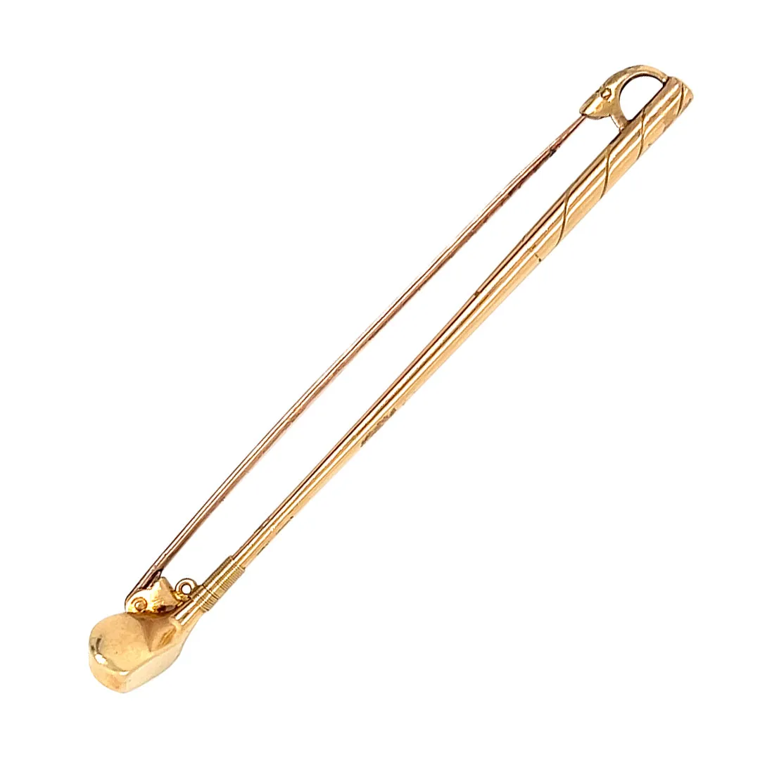 Golf Club Bar Brooch