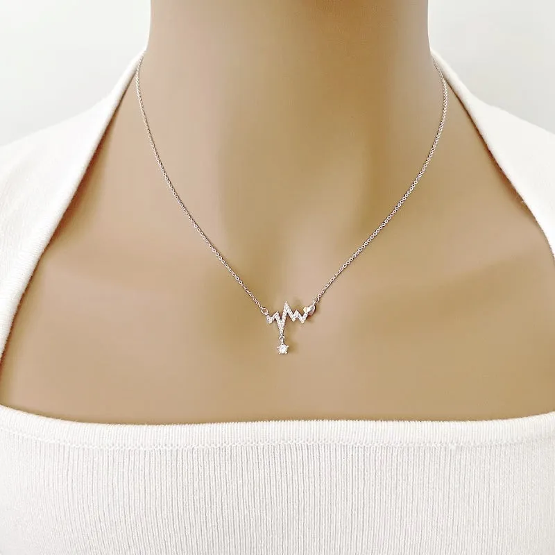 Heartbeat Cubic Zirconia Necklace