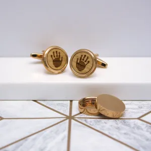 Hidden Handprint Twist Cufflinks
