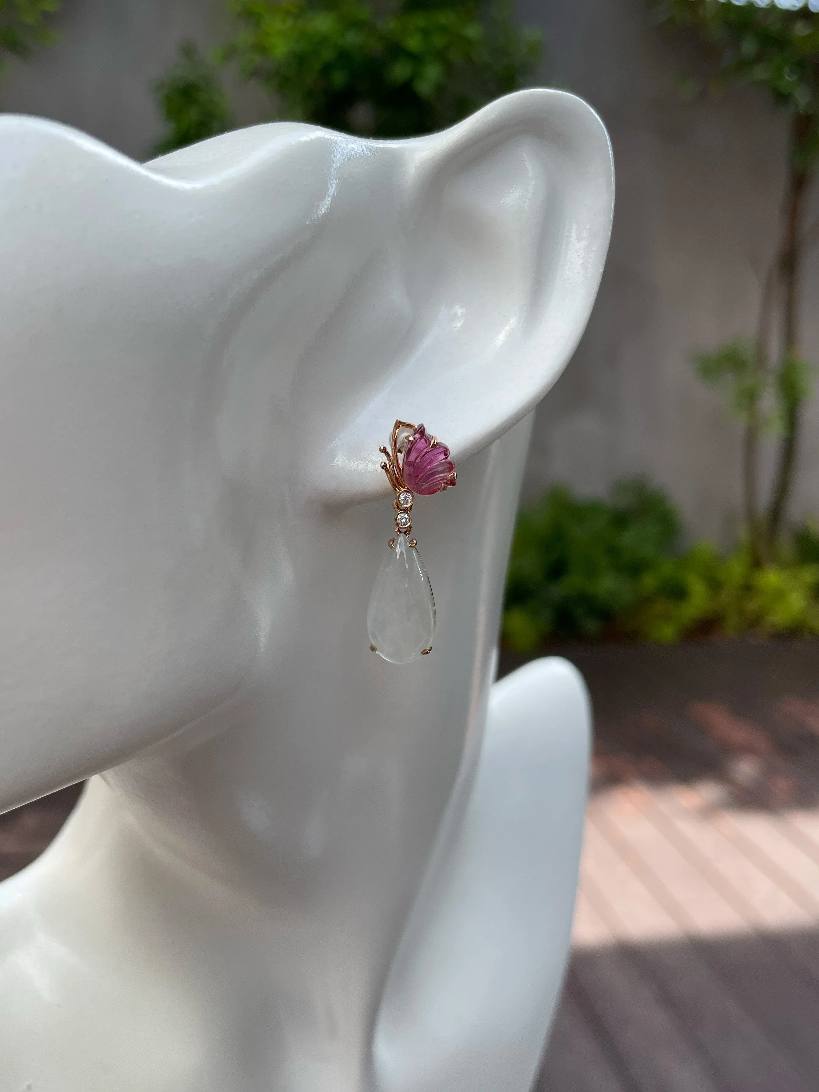 Icy Jade Teardrop Earrings (NJE103)