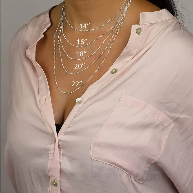 Initial Disc Necklace with Cubic Zirconia - Sterling Silver