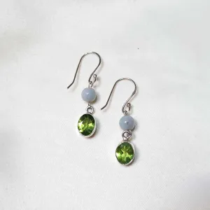 Jade and Crystal Earrings