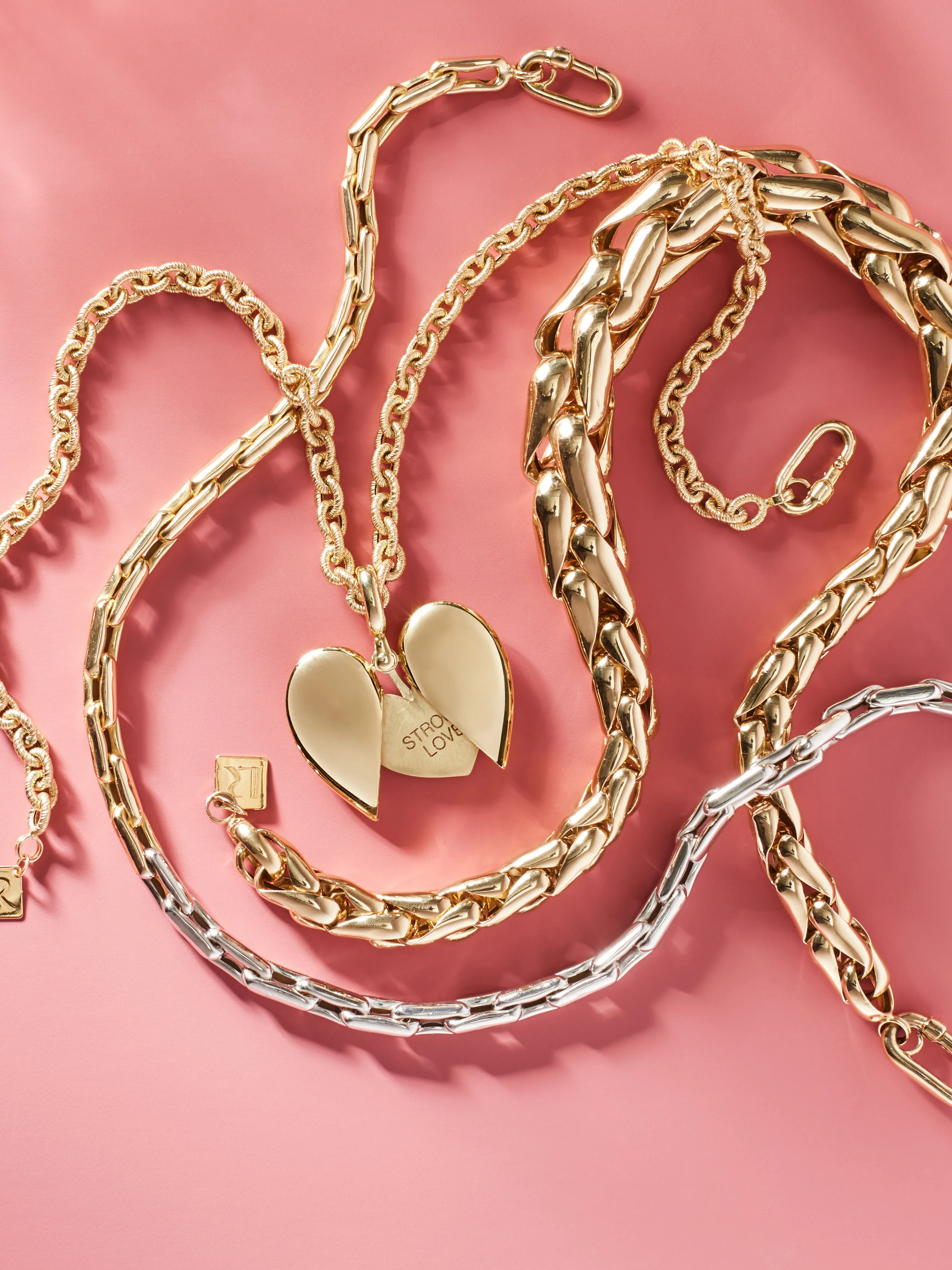 Lauren XS Link Yellow & White Gold Chain Necklace
