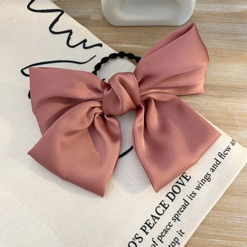 Lolita Red Big Bow Hairpin Hairrope Cyber Celebrant Spring Clip Hairpin Hair Accessories Girl's Headwear Japanese Style