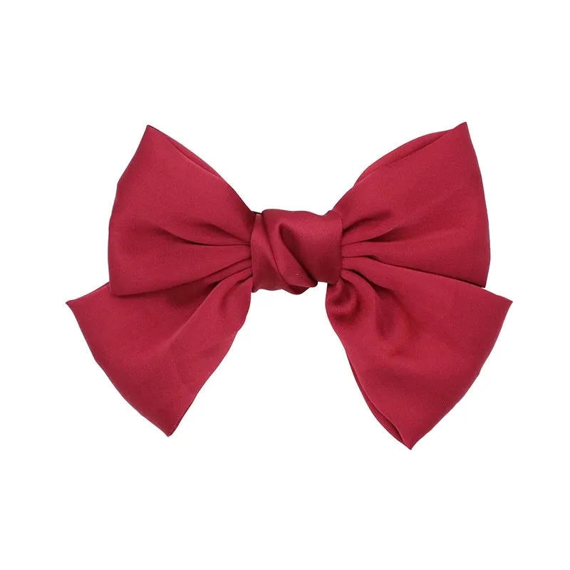 Lolita Red Big Bow Hairpin Hairrope Cyber Celebrant Spring Clip Hairpin Hair Accessories Girl's Headwear Japanese Style
