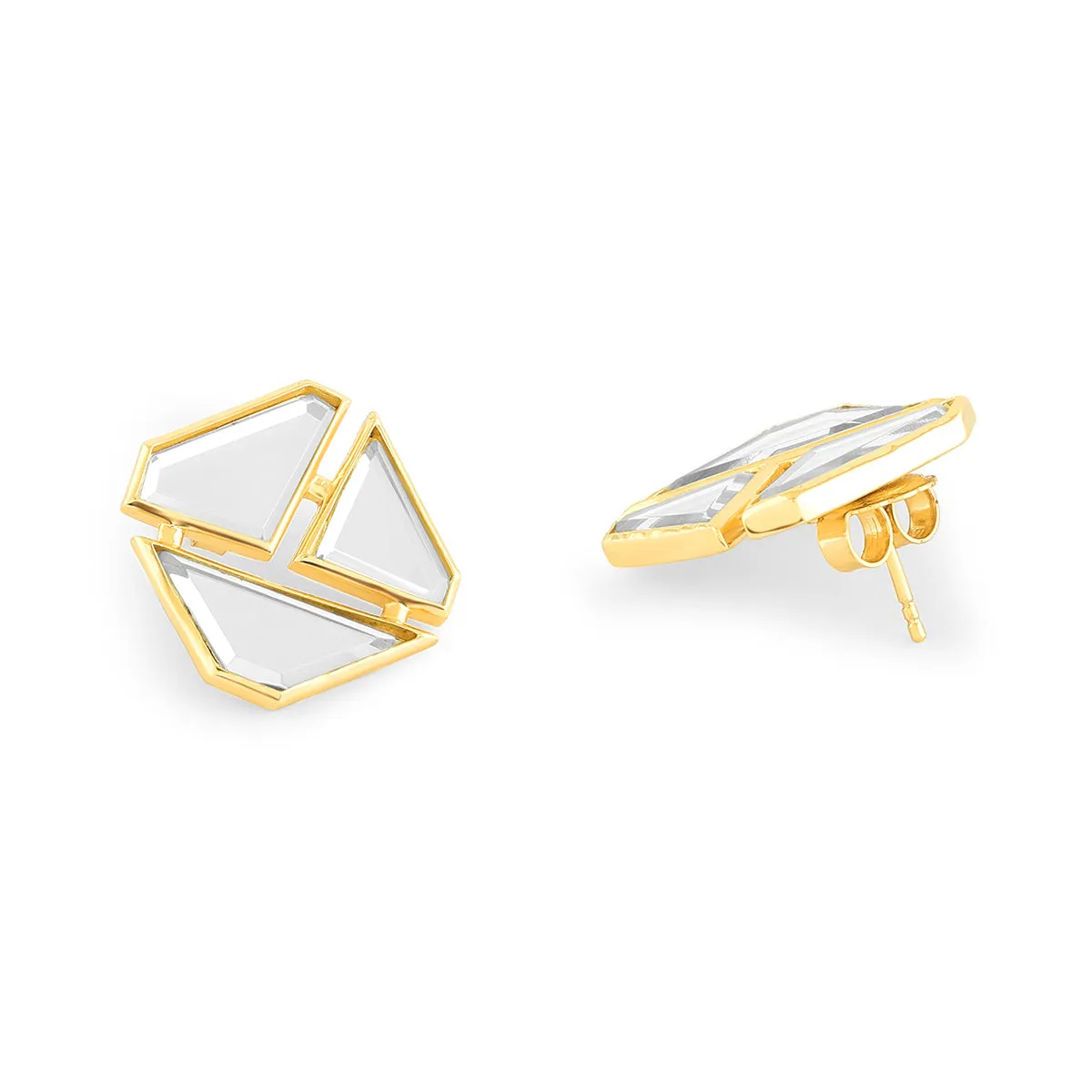 Lumen Trio Mirror Stud Earrings