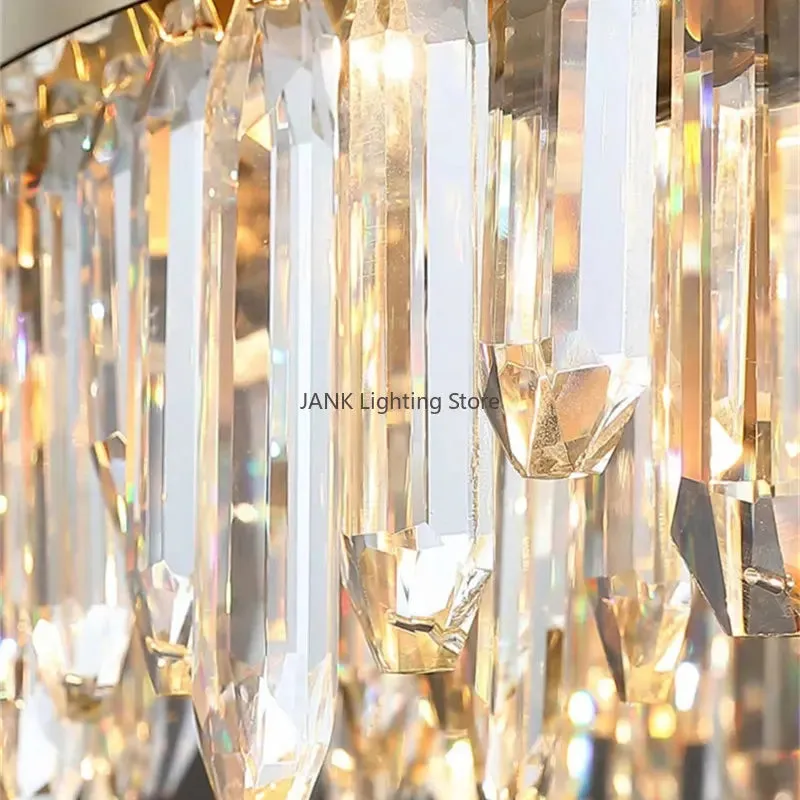 Mansion Crystal Chandelier: Luxury LED Pendant Light for Bedroom & Dining Room