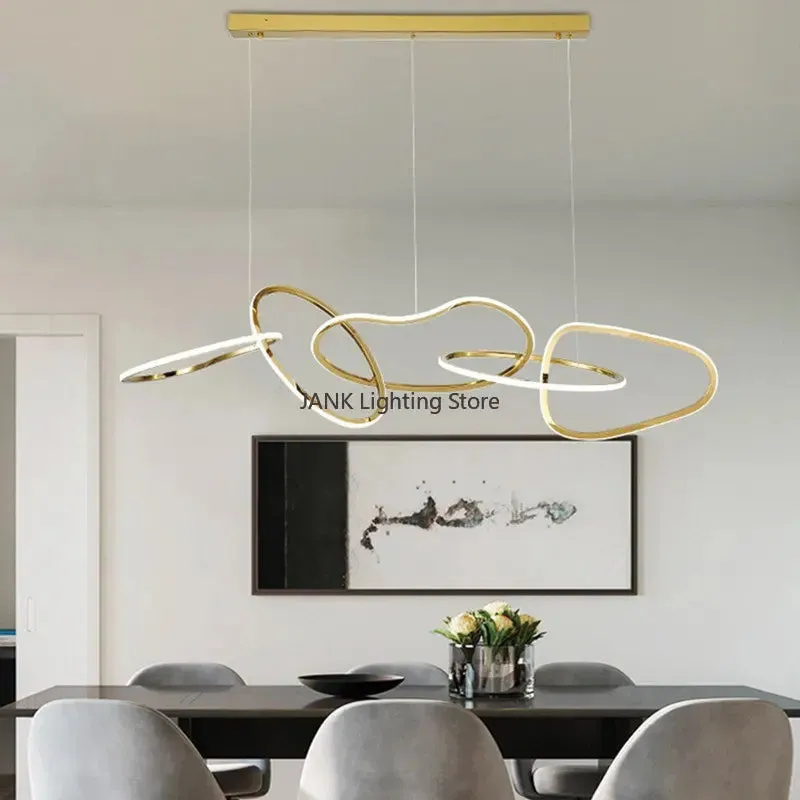 Mansion Nordic Luxury Steel LED Chandelier for Kitchen Island and Living Room