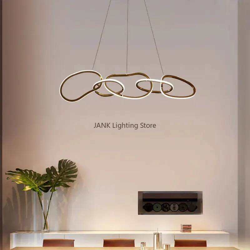 Mansion Nordic Luxury Steel LED Chandelier for Kitchen Island and Living Room