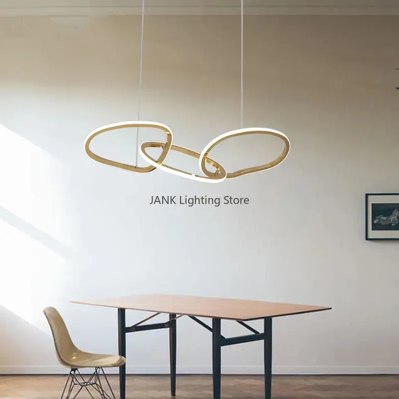 Mansion Nordic Luxury Steel LED Chandelier for Kitchen Island and Living Room