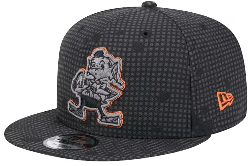 Men's Cleveland Browns New Era Black Midnight Ink Pop Outline 9FIFTY Snapback Hat